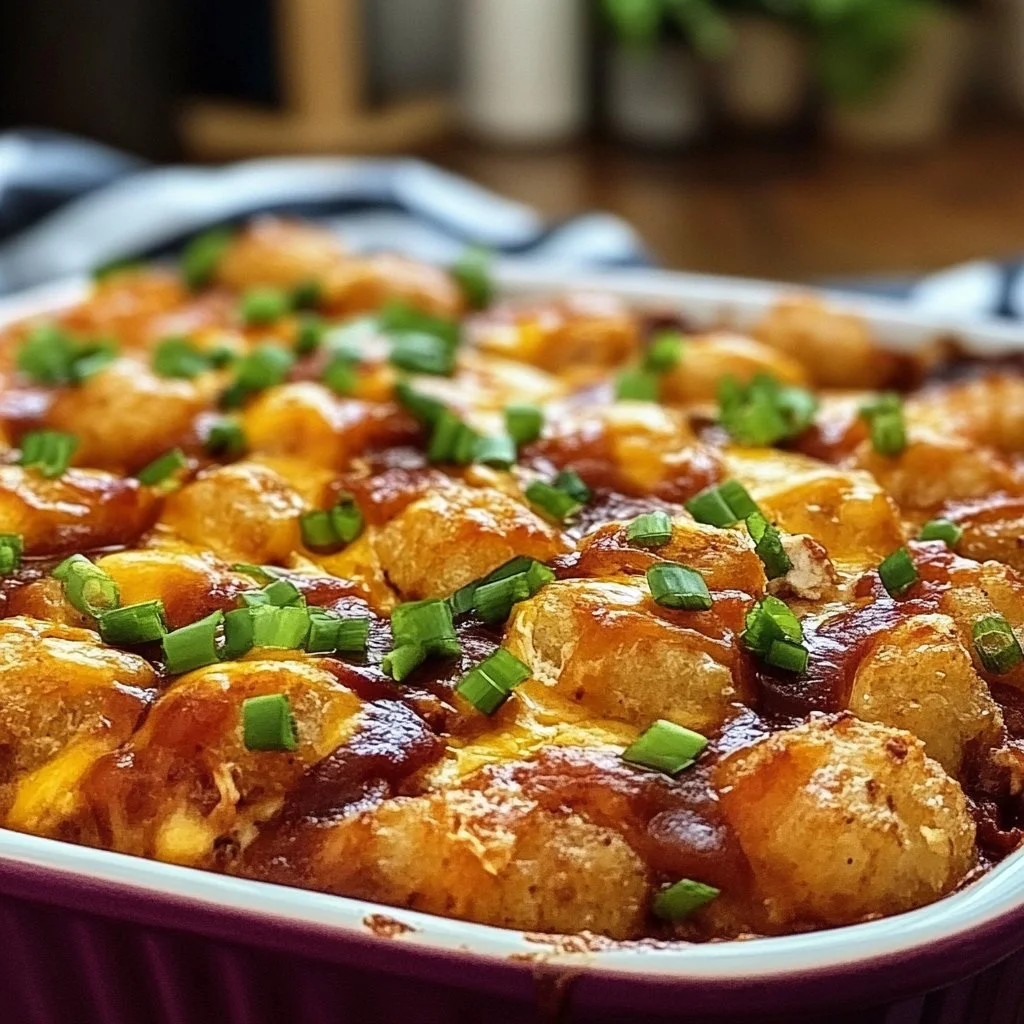 BBQ Chicken Tater Tot Casserole 6 BBQ Chicken Tater Tot Casserole