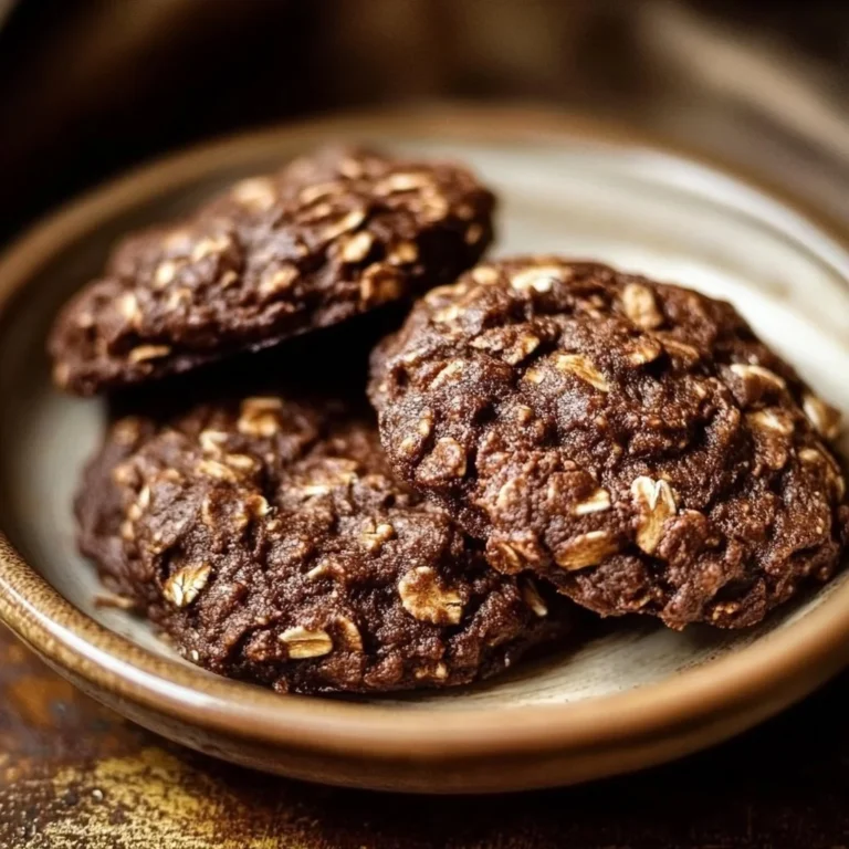 Chocolate Oatmeal Cookies 4 Delicious chocolate oatmeal cookies freshly baked and ready to enjoy.