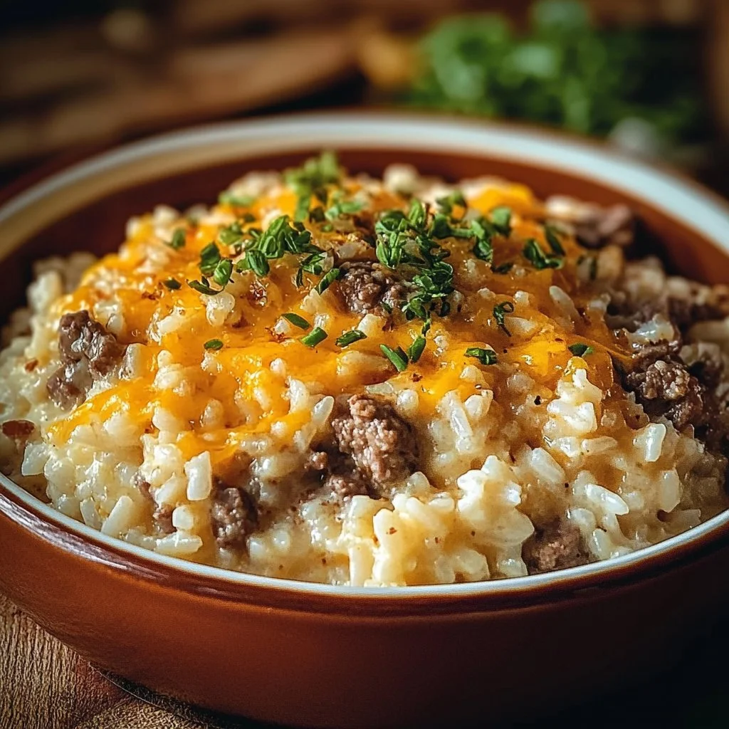 Creamy Garlic Butter Beef and Cheddar Rice Delight 6 Creamy Garlic Butter Beef and Cheddar Rice Delight