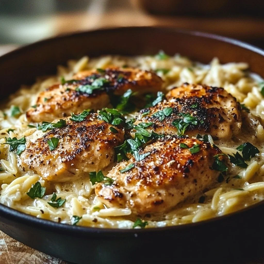 Creamy Parmesan Chicken and Orzo 5 Creamy Parmesan Chicken and Orzo
