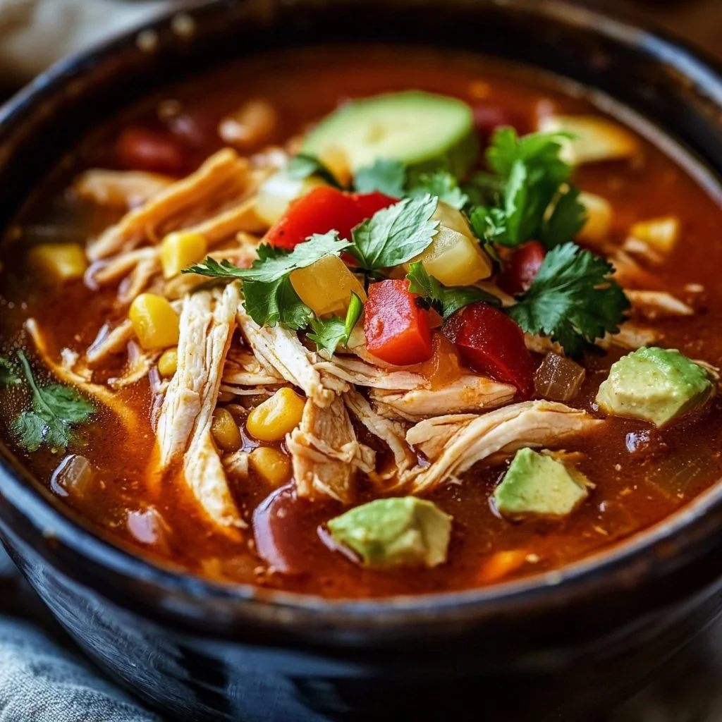 Crockpot Chicken Tortilla Soup