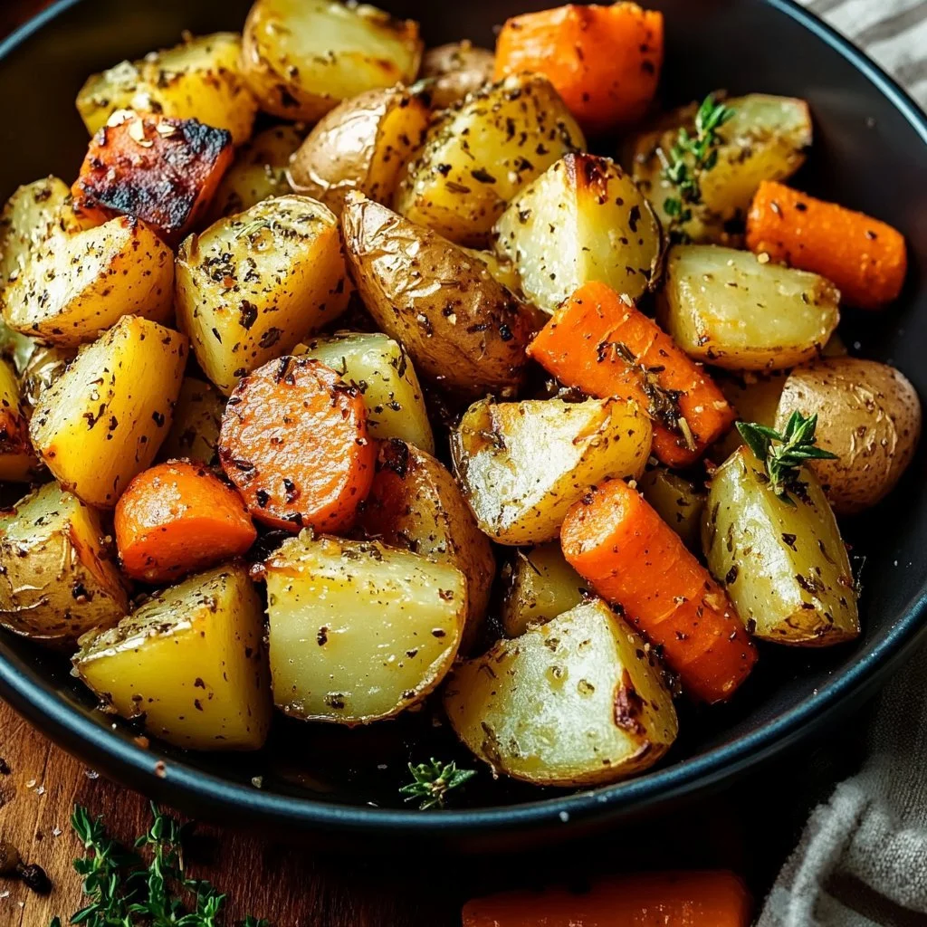 Garlic Herb Roasted Potatoes, Carrots, and Zucchini 5 Garlic Herb Roasted Potatoes, Carrots, and Zucchini