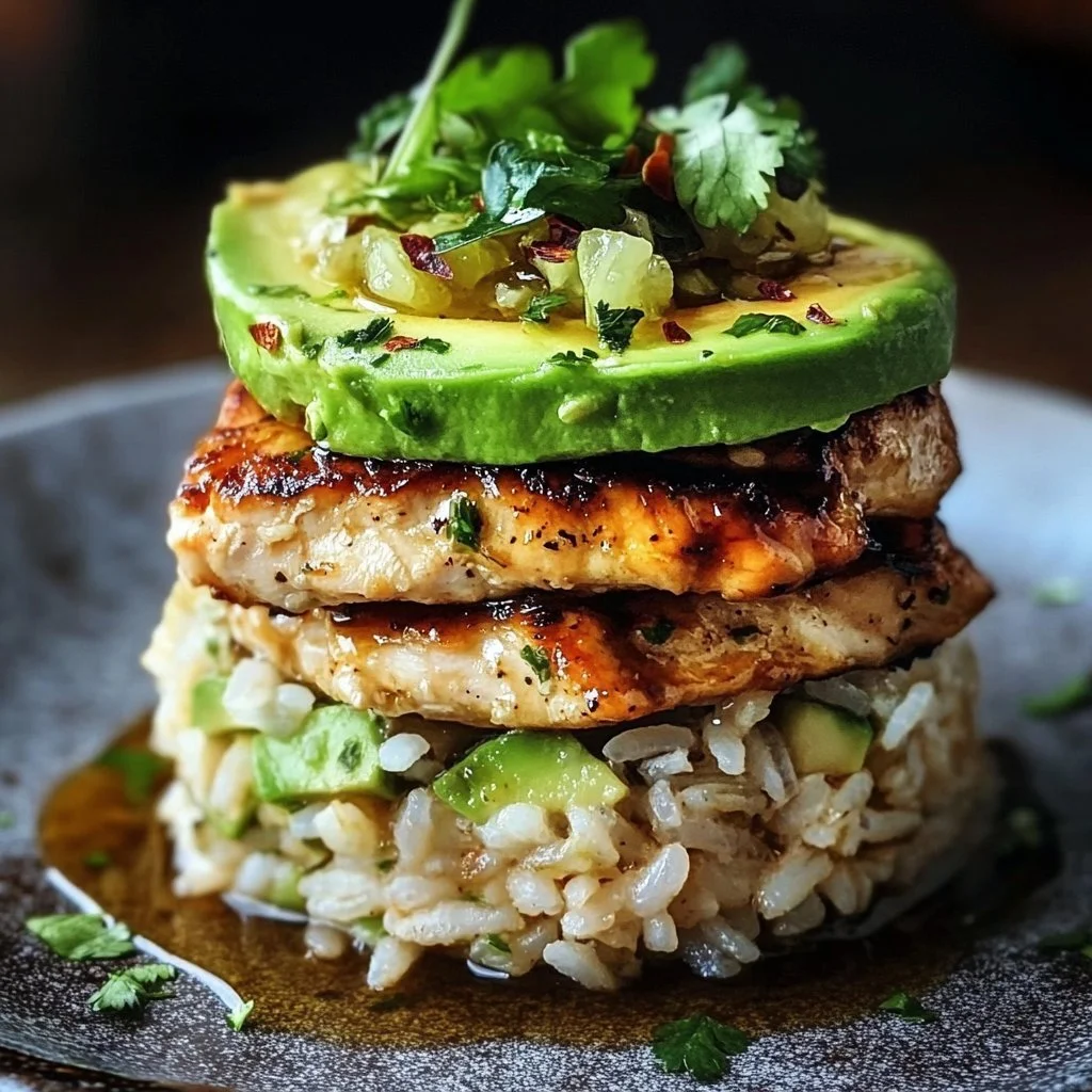 Honey Lime Chicken & Avocado Rice Stack 5 Honey Lime Chicken & Avocado Rice Stack