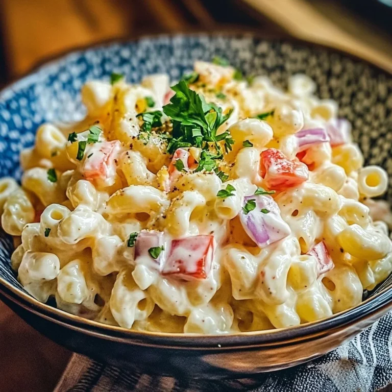 Macaroni Salad 4 Delicious macaroni salad in a bowl with colorful vegetables