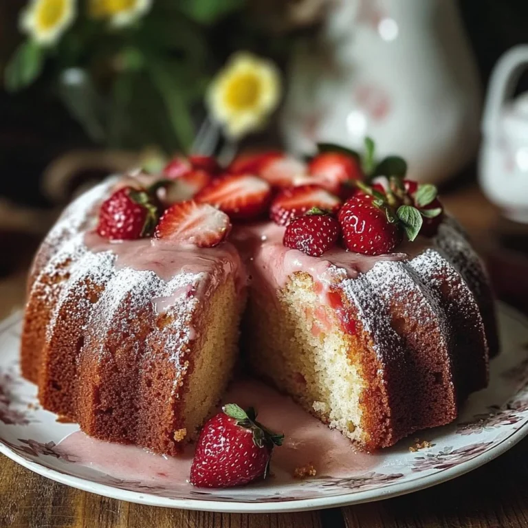 Moist Strawberry Milkshake Pound Cake 4 Slice of moist strawberry milkshake pound cake topped with fresh strawberries