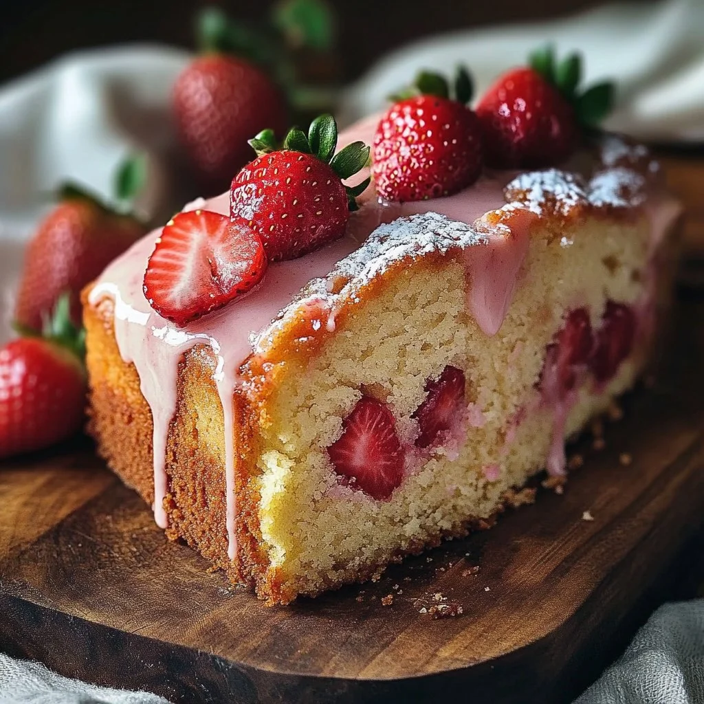 Moist Strawberry Milkshake Pound Cake 6 Moist Strawberry Milkshake Pound Cake